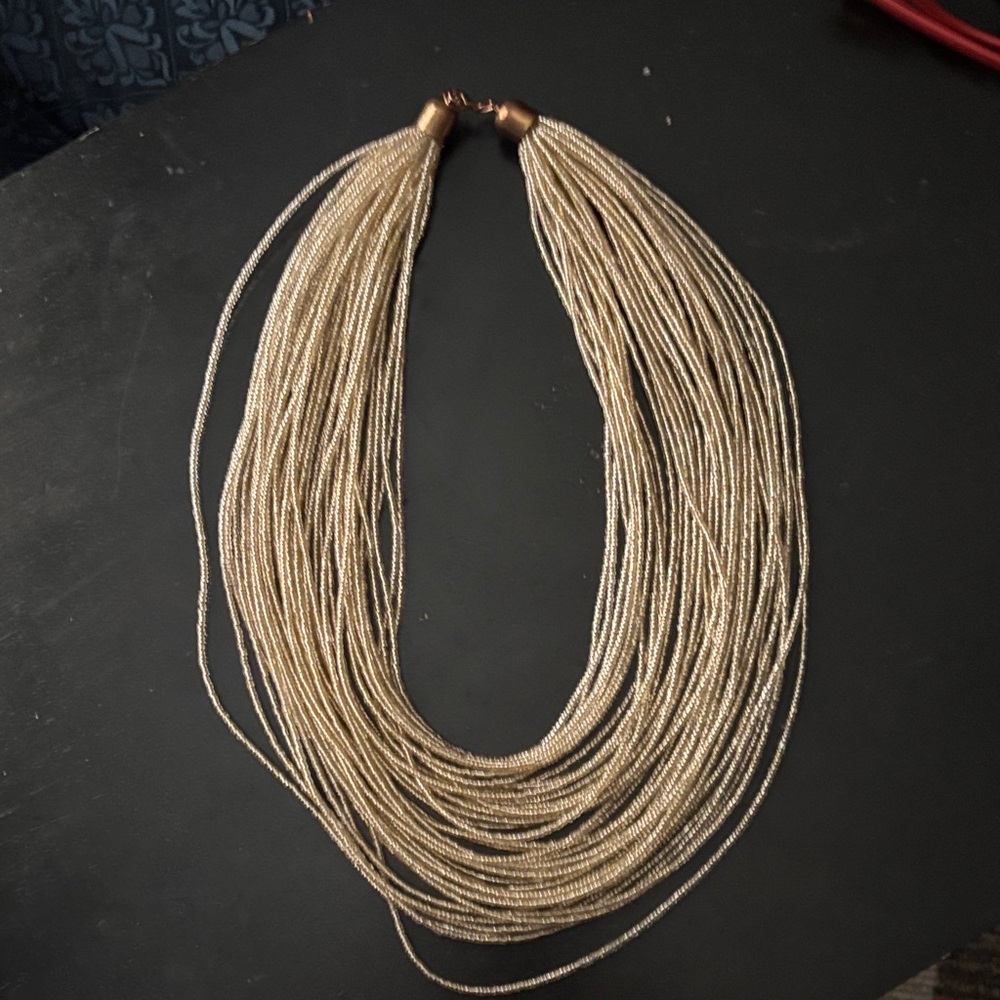 Elegant Gold Beaded Necklace